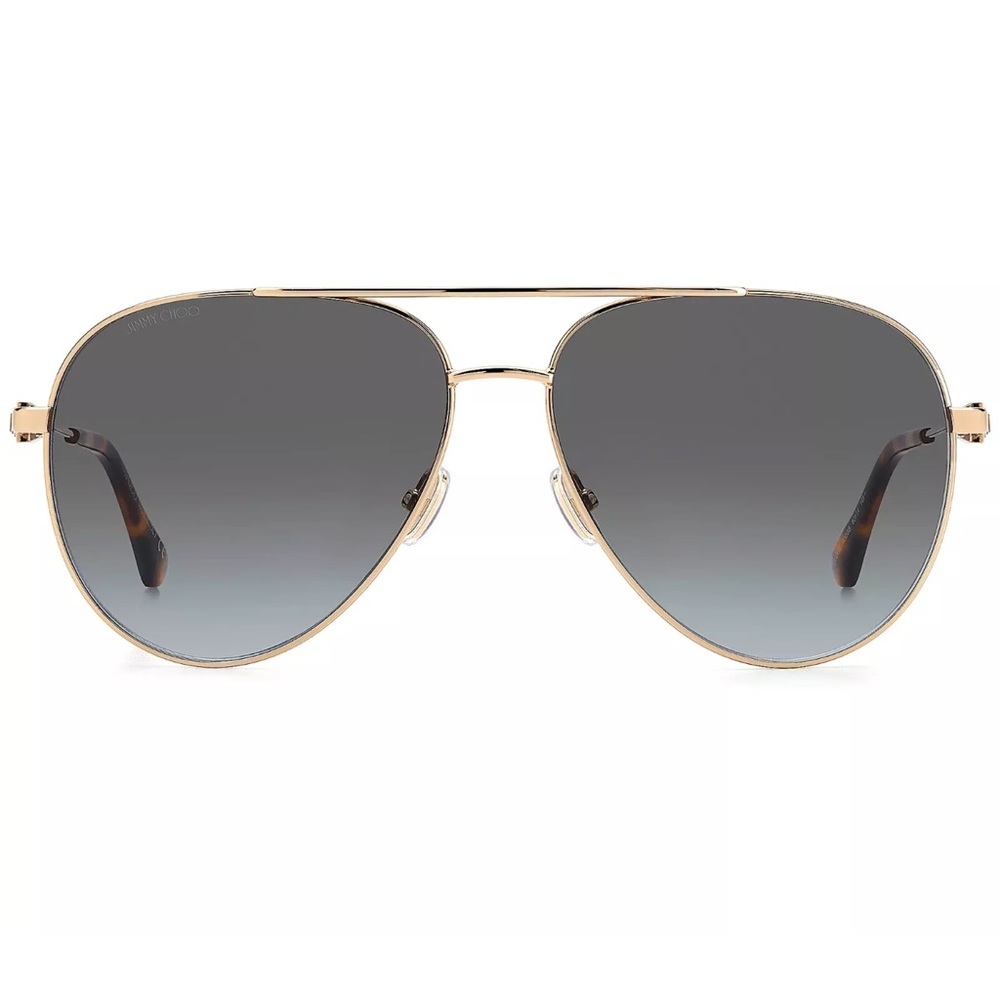 NWT [Jimmy Choo] OLLY Aviator Rose Gold Women’s Sunglasses with Case